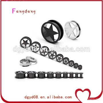 Stainless steel ear tunnel body piercing jewelry